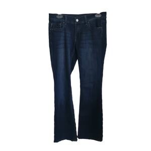 Women Jeans Size 6R White House Black Market Boot Leg Embroidered Pockets